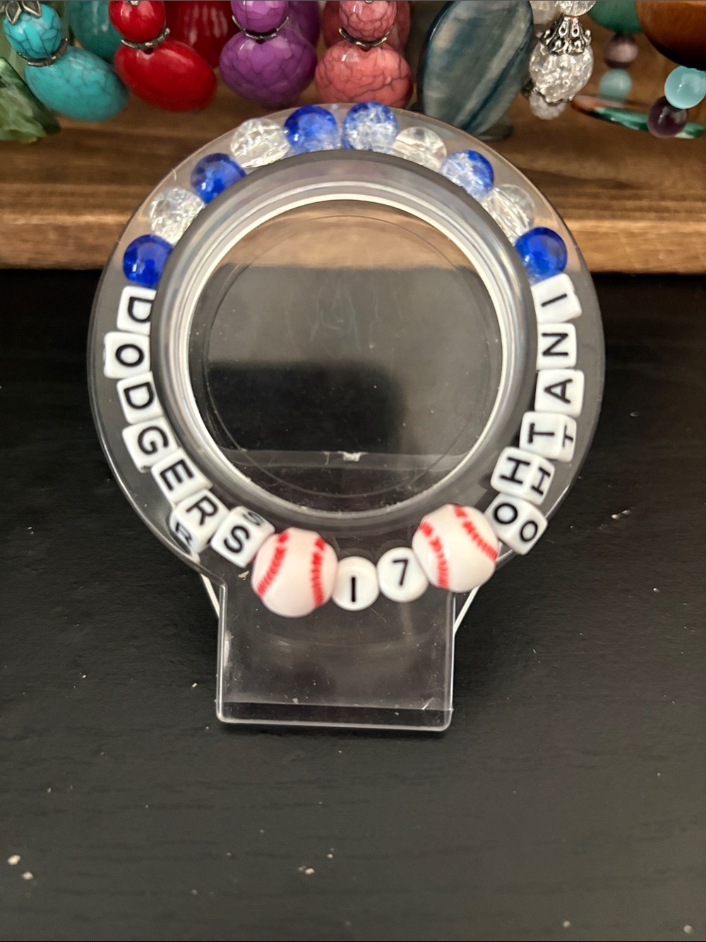 Handcrafted dodgers shohei ohtani beaded bracelet